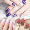 SILPECWEE 1Pc UV Gel Nail Ombre Brush Alloy Handle Nylon Hair Nail Art Gradient Painting Drawing Pen Manicure Brush Tools