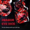 FONVGOGO Liquid Core DND Dice, Dragon Eye Dice Set D&D Sharp Edge Resin Dungeons and Dragons Dice Polyhedral Beholder's Ttrpg Die Role Playing RPG D and D Dice (Red)