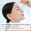 MAVENI BIO-COLLAGEN VITALITY-FILL MASK Face Masks Skincare, Bio-Collagen Real Deep Mask, Deep Hydrates Face Masks, Facial Hydrogel Masks, Pore Tightening Firming (4 Count (Pack of 1), Collagen Mask)