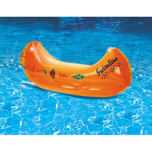 Swimline Inflatable Canoe Pool Float , Orange, 44"/22"/15"