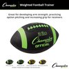 Champion Sports Official Size 2lb Weighted Training Football, Green/Black