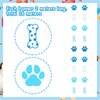 Cheereveal 8Pcs Dog Garlands Banners, Blue Puppy Dog Paw Print Hanging Streamers, Pet Dog Themed Birthday Baby Shower Party Decorations Supplies for Boys