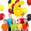 Red Black Yellow Number 6 Balloon Kit for Kids Party, 6 Balloon Cartoon Birthday Party Decorations, 6 Balloon Number for Kids Cartoon Birthday Party Decorations Supplies