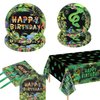 81Pcs Reptile Party Decorations Plates - Including Reptile Birthday Party Decorations Plates Napkins Wildlife Tablecloth for Jungle Safari Lizard Swamp Reptile Birthday Party Supplies, Serve 20