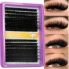 C Curl Lash Clusters Extensions 280 Pcs Individual Eye lash Clusters 100D Cluster Lashes Fluffy Wispy Lash Clusters Makeup at Home - DIY Lash Extension Kit for Self Application (9-18MM) Mix