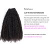 Kinky Curly Clip in Hair Extensions Real Human Hair 4B 4C Human Hair Clip in Extensions Double Weft Afro Kinky Curly Clip ins for Black Women Natural Color 7pcs 120g/set 18Inch
