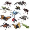 Fantarea 12 PCS Wild Animal Figures Model Insect Spider Playset Party Favors Supplies Cake Toppers Set Toys for 5 6 7 8 Years Old Boys Girls Kid Toddlers