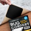 Rug Stickers for Wood Floor [12 Pack] Carpet Stickers for Area Rugs, Anti Slip Rug Corner Grips to Secure Kitchen Rugs and Bathroom Mats, Peel and Stick Non Slip Rug Pads, Rug Mat Non Slip