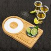 Margarita Salt Rimmer Set, Bamboo Wood Glass Rimmer, Bartender Tool for Cocktail and Margarita, Sugar and Salt Rimmer for Wide Glasses up to 4.7 Inches