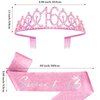 Sweet 16 Birthday Tiara and Sash Kit- Pink "Sweet 16" Birthday Decorations 16th Birthday Party Gifts Birthday Party Supplies for Girls