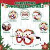 Blowata Christmas Party Favors, 3PCS Light Up Christmas Necklace Headband Glasses Set, Xmas Bulb Necklace Christmas Tree Lights Holiday Headbands LED Flashing Santa Eyeglasses Bulk for Christmas Gift