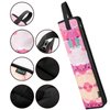 Beautyflier Set of 2 Curling Iron Travel Case, Canvas Heat-Resistant Flat Iron Holder Case, Straightener Travel Case and Silicone Mat for Hair Tools for Travel, Gym or Daily Use (16.5IN, Pink Flower)