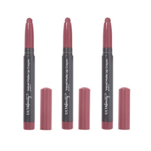 Ulta Beauty 3 Pack Velvet Matte Lip Crayon. Earth. Size 0.05 oz.