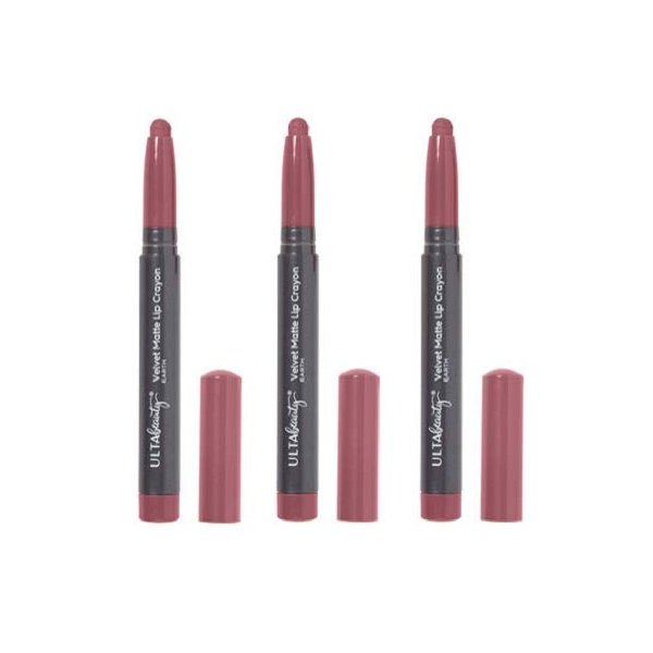 Ulta Beauty 3 Pack Velvet Matte Lip Crayon. Earth. Size 0.05 oz.