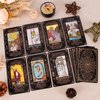 KLEDERY Tarot Cards for Beginners, Classic Tarot Cards with Meanings on Them, Durable Tarot Cards with Guide Book for Beginners (Black)