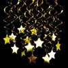 BEISHIDA Gold Star Hanging Swirl Decorations,Hanging Gold Party Supplies for Graduation Wedding Baby Shower Decorations,Pack of 15