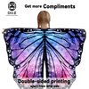 D.Q.Z Double-Sided Fairy Butterfly-Wings Costume for Girls Kids Dress-Up Halloween Costumes Mask Headband as Gifts (Starry Purple)
