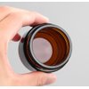 6PCS 5ml Amber Glass Jar Empty Refillable Cosmetic Face Cream Lip Balm Storage Jars Bottle Container Pot with Liners and Screw Black Lid for Make up Essential Oils Lotion