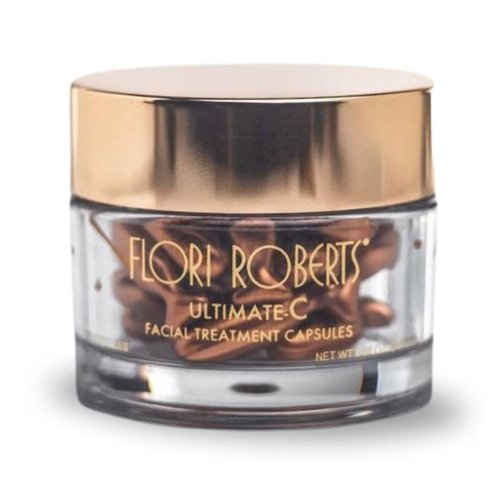 Flori Roberts Ultimate-C Capsules, Daily Facial Serum with 12% Vitamin C, Helps Smooth Fine Lines and Wrinkles, Reduces Appearance of Dark Spots, 30 Capsules