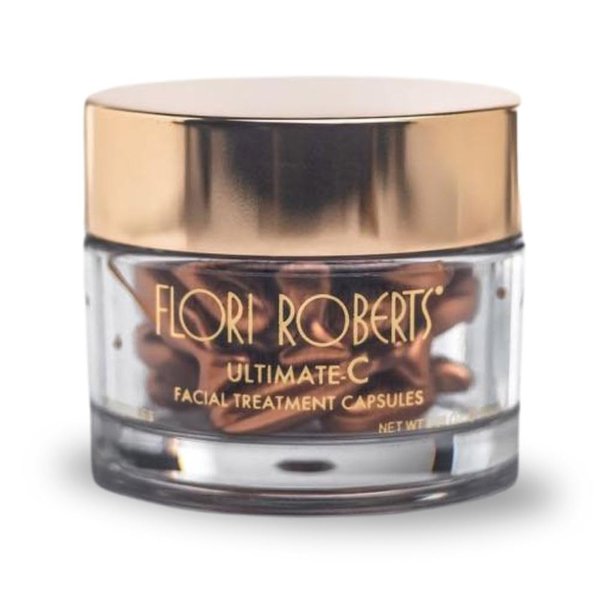 Flori Roberts Ultimate-C Capsules, Daily Facial Serum with 12% Vitamin C, Helps Smooth Fine Lines and Wrinkles, Reduces Appearance of Dark Spots, 30 Capsules
