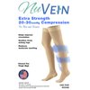 NuVein Medical Compression Stockings, 20-30 mmHg Support, Women & Men Thigh Length Hose, Closed Toe, Black, Medium