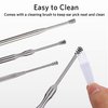 3PCS Ear Pick Earwax Removal Kit, Geengle Ear Care Set, Premium Stainless Steel Ear Curette with Storage Box, a Cleaning Brush Included