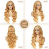 SEMANK Honey Blonde Wig Human Hair 180% Density Honey Blonde HD Lace Front Wig Human Hair Pre Plucked Body Wave Blonde Lace Front Wigs Human Hair 13x4 HD Lace Frontal wig 26 Inch