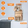 7Oz Fucks to Give, Jar of Fucks Gift Jar, Fuck Wooden Cutouts Letter Piece, Funny Swear Jar for Friends, Funny Gifts for Birthday, Gifts for Mom, Valentines Day Gift, Gag Gift, Small Gift, Desk Decor