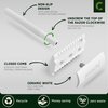 ZOMCHI Double Edge Safety Razor with Stand for Men, Women Razor with 10 Double Edge Safety Razor Blades, Plastic Free Metal Razor – White