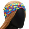 SAE99 Headband, Sweatband, Head Wrap, Knot Twist Headband, Soft Stretchy Headband, Turban Headband, Sport Yoga headband Fits All (Puzzle)