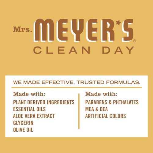 MRS. MEYER'S CLEAN DAY Liquid Hand Soap, Cruelty Free and Biodegradable Hand Wash Formula Made with Essential Oils, Honeycomb Scent, 12.5 Ounce Bottle