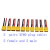 Blomiky XT60H 5 Pairs Female and Male 14AWG Silicon Wire Extention Deans XT60 Plug Connector for RC Cars Drone Lithium Battery XT60 Plug 5