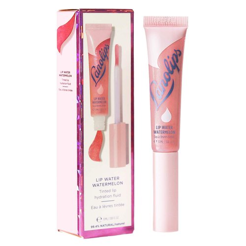Lanolips Lanolin Lip Water - Clear Lip Gloss Serum - Hyaluronic Acid Lip Balm and for a Shimmery, Hydrated Lip Glow - Lanolin Oil Lip Moisturizer for Dry, Cracked Lips (10ml / 0.34 fl oz)
