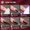 GLOSS Gel Nail Polish | Burgundy Red 15ml 1 pcs - HEMA Free Gel Polish, Wine Red Soak Off UV LED Gel Polish, Nail Art Design for Home & Salon Use, Gel Manicure Holiday Gifts for Women & Girls