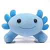 DYBFONO Axolotl Plush Toy, 10.8” Soft Cute Axolotl Stuffed Cotton Plush Pillow Kawaii Salamander Animal for Boys Girls Kids Gift (Blue)
