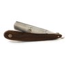 G.B.S Natural Wood Finish Scales 5/8in Straight Razor, Shaving Razor with Dark Wooden Handle and Stainless Steel Perfect for Beard Shaping
