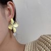 YienDoo Boho Big Flower Drop Earrings Vintage Gold Floral Petal Dangle Earrings Statement French Flower Pearl Drop Earrings Studs Wedding Bridesmaid Earrings Jewelry for Women