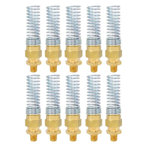 (10) DOT Approved 3/8 NPT Hose Connector, Fits 3/4 O.D x 3/8 I.D Rubber Air Hose