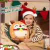 WEWILL Christmas Deer Plush Pillow, 12 Inches Cute Sika Deer Stuffed Animal Plushie for Kids & Adults Xmas Decor