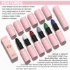 BEUKING Matte Lipstick Festival Green Lip Tint Gloss Face Painting Stick Silky High Pigment Smooth Velvet Waterproof White Black Green Blue Lip Gloss Halloween Daily Stain Lip Make Up Cosmetics (LC05)