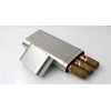CNFLASK Stainless Steel Triple Cigar Case Cigar Tube Pocket Cigar Holder (Brush finish) (Stainless Steel, Brushed)