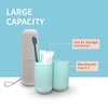 Sunenlyst 2Pcs Travel Toothbrush Holder, Portable Toothbrush Cup Case Long 7.7 inch for Traveling, Camping, Business Trip and School, Multifuction Toothbrushes Toothpaste Set