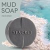 SEACRET MUD SOAP BAR: All-Natural Black Mud Bar Soap, Enriched with Guinness Kernel Oil, Witch Hazel & Sea Salt for Cleaning, Exfoliating, Detoxifying Face & Body, Normal to Oily Skin, 4.4 Oz