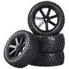 Aimrock 12mm Hex 2.2'' Pre-Glued RC Buggy Wheels and Tires, Out Dia. 3.5'' for 1/10 1/12 1/14 1/16 Off-Road RC Buggy Truck, Set of 4
