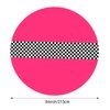 Oudain Cars Birthday Party Supplies Racing Party Decorations Round Racing Tablecloth Checkered Flag Table Covers Road Plastic Table Cloth, 1950s Disco Dancing Party Tablecloth (Pink,3 Pcs)