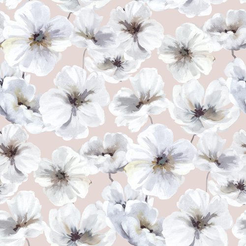 RoomMates Tamara Day RMK12515RL Pink Hawthorn Blossom Peel and Stick Wallpaper