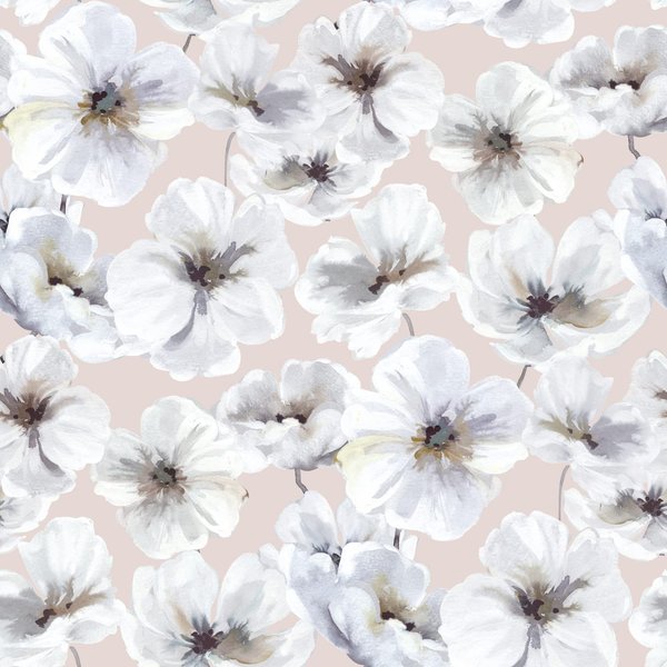 RoomMates Tamara Day RMK12515RL Pink Hawthorn Blossom Peel and Stick Wallpaper