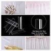 UNA GELLA No C Curve Nail Tips 504 PCS Extra Long XXL Tapered Square Nail Tips Half Cover Nails tips Straight Shape For French Acrylic Nails False Fake Clear Tips Square Shape with Box