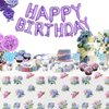 HIPVVILD Hydrangea Floral Plates And Napkins Party Supplies, Hydrangea Party Decorations, Paper Plate, Cup, Napkin, Fork, Flower Hydrangea Birthday Bridal Baby Shower Wedding Decorations | Serve 24
