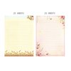 IMagicoo 50 Cute Design Writing Stationery Lined Paper Letter Set, 2 Different Style (Style-1)